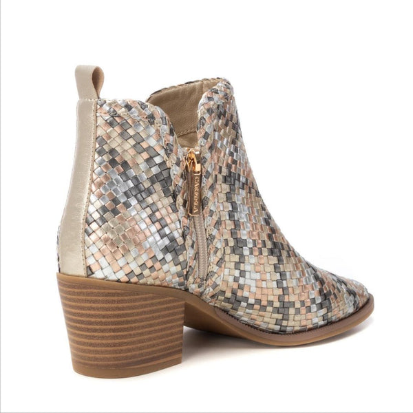 Carmela Braided Leather Boot 162342 - Nude - My Shoe Shop - boot