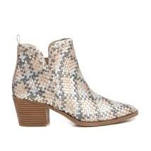Carmela Braided Leather Boot 162342 - Nude - My Shoe Shop - boot
