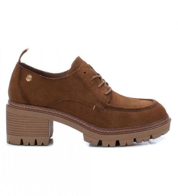 Carmela Chunky Lace-up Shoe 161133 - Camel - My Shoe Shop - Loafer