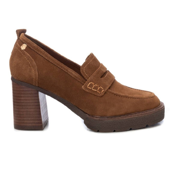 Carmela Closed Block Heel Shoe 161857 - Camel - My Shoe Shop - Heels