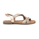 Carmela Flat Leather Sandal 162387 - Gold - My Shoe Shop - sandal
