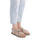 Carmela Flat Leather Sandal 162387 - Gold - My Shoe Shop - sandal