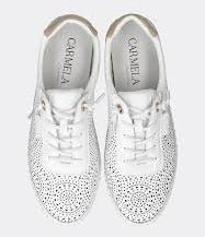 Carmela Lasercut Leather Sneaker 162327 - White - My Shoe Shop - Sneaker