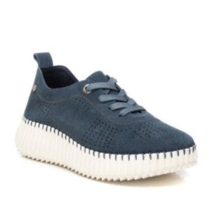 Carmela Lasercut Suede Sneaker 162325 - Navy - My Shoe Shop - Sneaker