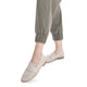 Carmela Leather Moccasin with Rosette Pattern 162170 - Beige - My Shoe Shop - Moccasin