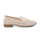 Carmela Leather Moccasin with Rosette Pattern 162170 - Beige - My Shoe Shop - Moccasin
