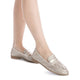 Carmela Leather Moccasin with Rosette Pattern 162170 - Gold - My Shoe Shop - Mocassin