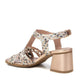 Carmela Leather Sandal with Block Heel 162190 - Gold - My Shoe Shop - sandal