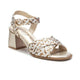 Carmela Leather Sandal with Block Heel 162190 - Gold - My Shoe Shop - sandal