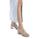 Carmela Leather Sandal with Block Heel 162190 - Gold - My Shoe Shop - sandal