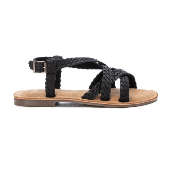 Carmela Leather Sandals 161648 - Black - My Shoe Shop - sandal