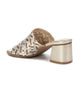 Carmela Leather Slip-in Sandal with Block Heel 162191 - Gold - My Shoe Shop - Sandal
