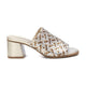 Carmela Leather Slip-in Sandal with Block Heel 162191 - Gold - My Shoe Shop - Sandal