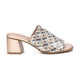 Carmela Leather Slip-in Sandal with Block Heel 162191 - Nude - My Shoe Shop - sandal