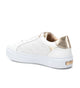 Carmela Leather Sneaker w Rosette Pattern 162058 - White - My Shoe Shop - Sneaker