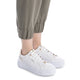 Carmela Leather Sneaker w Rosette Pattern 162058 - White - My Shoe Shop - Sneaker
