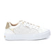 Carmela Leather Sneaker w Rosette Pattern 162058 - White - My Shoe Shop - Sneaker