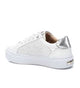 Carmela Leather Sneaker w Rosette Pattern 162058 - `White w/ Silver - My Shoe Shop - Sneaker