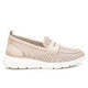 Carmela Leather Wedge Moccasin with Rosette Pattern 162275 - Beige - My Shoe Shop - Moccasin