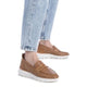 Carmela Leather Wedge Moccasin with Rosette Pattern 162275 - Camel - My Shoe Shop - Moccasin