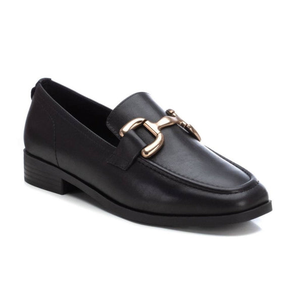 Carmela Loafer with Link Detail 161965 - Black - My Shoe Shop - Loafer