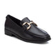 Carmela Loafer with Link Detail 161965 - Black - My Shoe Shop - Loafer