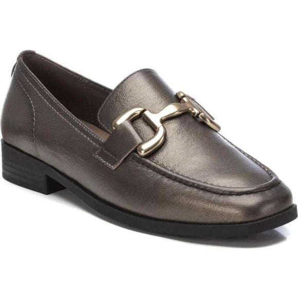 Carmela Loafer with Link Detail 161965 - Silver - My Shoe Shop - Loafer