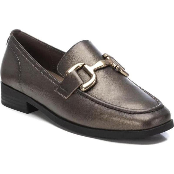 Carmela Loafer with Link Detail 161965 - Silver - My Shoe Shop - Loafer