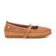 Carmela Mary Jane w Rosette Pattern 162080 - Camel - My Shoe Shop - Flat