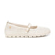 Carmela Mary Jane w Rosette Pattern 162080 - Ice (White) - My Shoe Shop - Flat