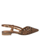 Carmela Open Leather Sandal with Backstrap 162412 - Bronze - My Shoe Shop - Flat