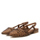 Carmela Open Leather Sandal with Backstrap 162412 - Bronze - My Shoe Shop - Flat