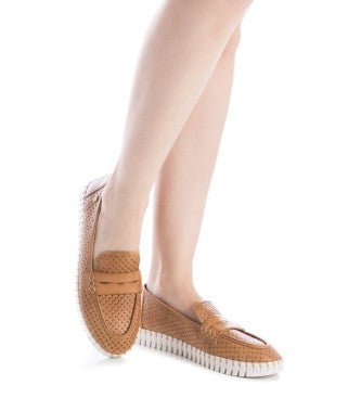 Carmela Soft Sole Leather Moccasin 162303 - Camel - My Shoe Shop - Moccasin