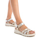 Carmela Strappy Sandal with Velcro Strap 161480 - Beige - My Shoe Shop - General