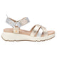 Carmela Strappy Sandal with Velcro Strap 161480 - Beige - My Shoe Shop - General