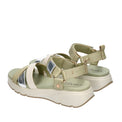 Carmela Strappy Sandal with Velcro Strap 161480 - Khaki - My Shoe Shop - sandal