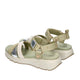 Carmela Strappy Sandal with Velcro Strap 161480 - Khaki - My Shoe Shop - sandal