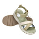 Carmela Strappy Sandal with Velcro Strap 161480 - Khaki - My Shoe Shop - sandal