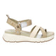 Carmela Strappy Sandal with Velcro Strap 161480 - Khaki - My Shoe Shop - sandal