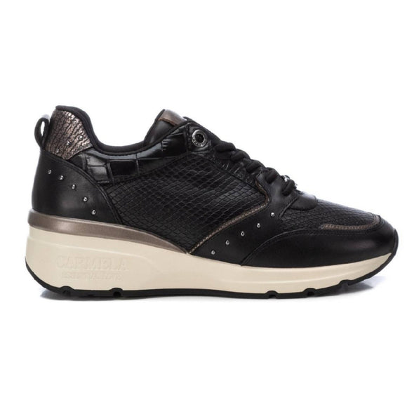 Carmela Stylish Sneaker with small studs 161824 - Black - My Shoe Shop - Sneaker
