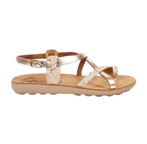 Fantasy Sandals S406 Lolita – Rosegold Lizard - My Shoe Shop - Sandals