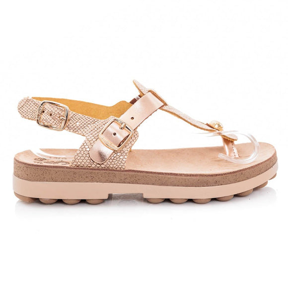 Fantasy Sandals S9005 Marlena – Rosegold Lizard - My Shoe Shop - Sandals