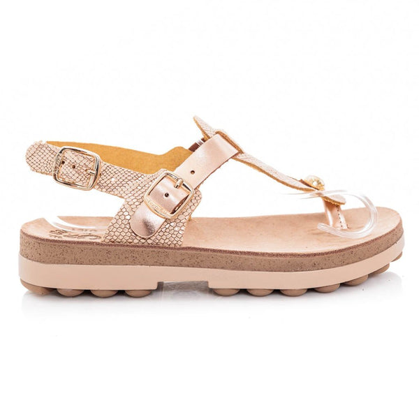 Fantasy Sandals S9005 Marlena – Rosegold Lizard - My Shoe Shop - Sandals
