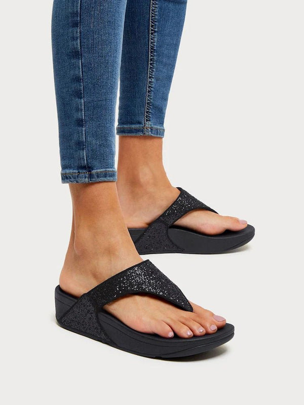 Fitflop Lulu Crystal Embellished - All Black - My Shoe Shop - Comfort