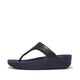 FitFlop Lulu I88-A15 leather toe-post sandal in Deepest Blue, side view