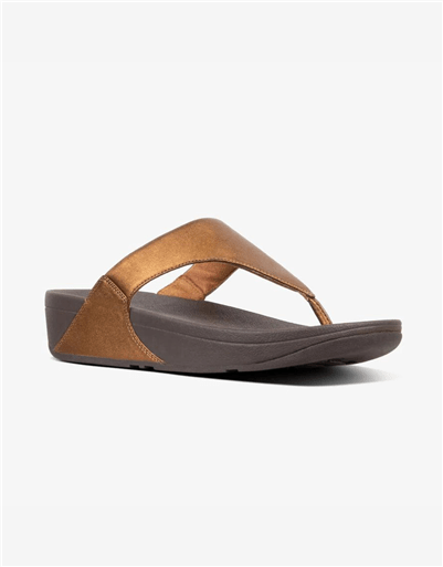 FitFlop Lulu Leather - Bronze - My Shoe Shop - sandal