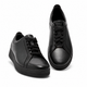 FitFlop Rally X22-090 All Black leather sneakers, pair showing the front and top views