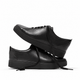 FitFlop Rally X22-090 All Black leather sneakers, stacked pair showing both side profiles