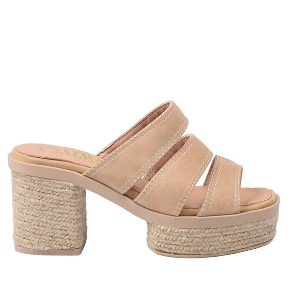 Gaimo Bazan V0005 Strappy Slip in Block Heel -Pesca Baby - My Shoe Shop - Espadrille