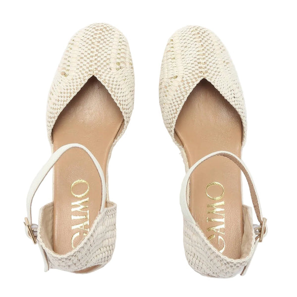 Gaimo Belmira Pala V0004 Low Wedge -Natural - My Shoe Shop -